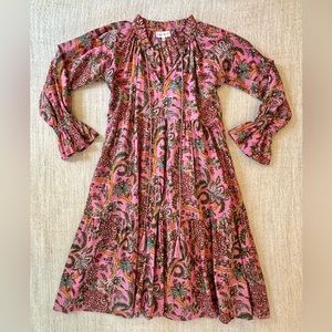 Naudic Molly Dress Pink, Teal, Green, Extra Small